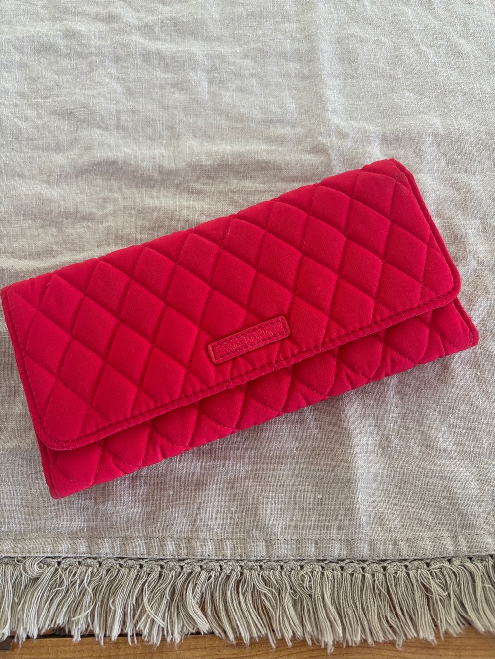 Vera Bradley Quilted Red Clutch Wallet